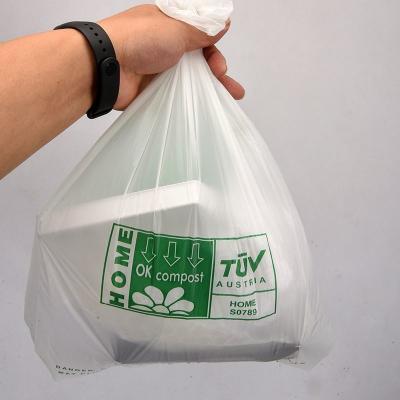 China Square Bottom Bag Biodegradable Plastic Vest Shopping Bag for Customized Supermarket for sale