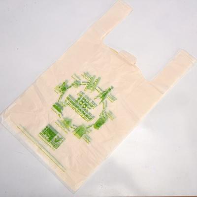 China Pedido personalizado aceptable T-shirt biodegradable 100% bolsa de compras para productos para el hogar en venta