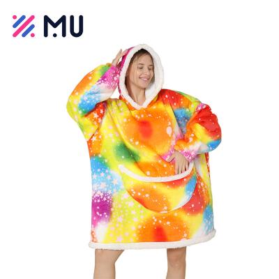 China Winter Anti-Static TV Covers Oversized Wearable Blanket Hoodie Sherpa Hoodie Comfortable Sweatshirt Cover for sale