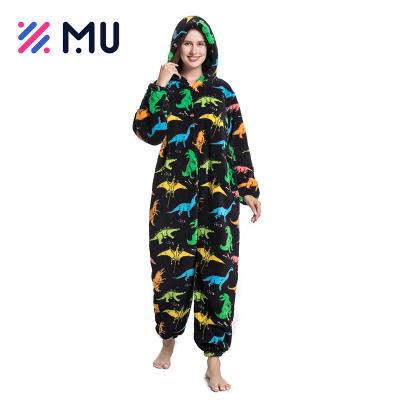 China Soft Touch Women's Onesie Plus Size Sleepwear Ladies Warm Long Sleeve Pajamas for sale