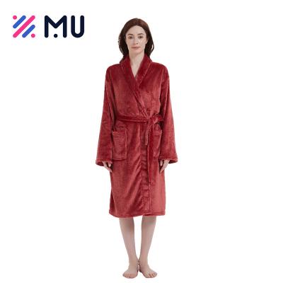 China Wholesale Custom Skin-Friendly Women Winter Color Ladies Soft Flannel Bathrobes for sale