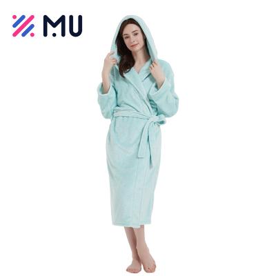 China Soft Skin-friendly Flannel Ladies Hoodies Wholesale Custom Black Women Bathrobes for sale