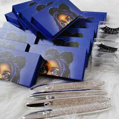 China Wholsale 5d mink eyelashes 25mm mink eyelashes wholesale 25mm mink lashes wholesale human mink lashes with packing for sale