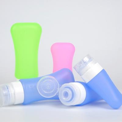 China 3 Pcs Cosmetics Set Travel Refillable Bottles Silicone Skin Care Bottles Squeeze Shampoo Bottle Set for sale