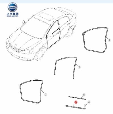 China SAIC MG5 MG350 MGGT MG360 MGZS SEAL STRIP SAIC MG5 MG350 WITH OE number 50011718 for sale