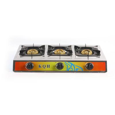 China Hotel direct selling home cooktops 695*345*8.5 cm three-cooker cooktop 3 burner stove for sale