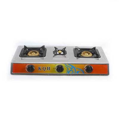 China Hotel China Manufacturer Kitchen Appliances Gas Stove and 3 Burner Stainless Steel Gas Cooker for sale