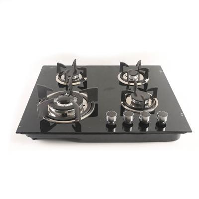 China Hotel factory supply tempered glass 2 burner stove/doubleburner/3 burner built-in stove for sale