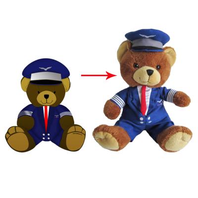 China Plush Doll Customized Stuffed Animals OEM Plush Doll Customized Sailor Bear Anime Plush Toys Teddy Bear Plush Toy soft toys for sale