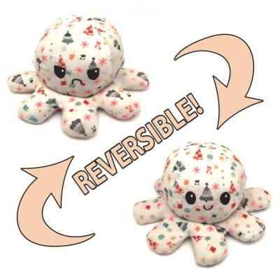 China Plush Toys New Design Christmas Stuffing Plush Toy Reversible Octopus Stuffed Toys Octopus Plush Reversible for sale