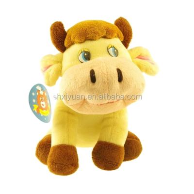 China Cow Toy Cow Plush Stuffed Plush Farm Animal Plush Yellow Cow for sale