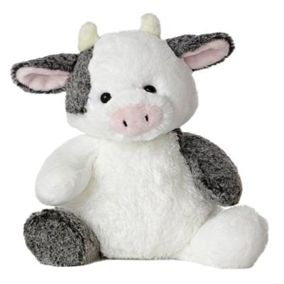 China Hot Selling Amazon Gift Kids Cute Stuffed Animal Toys Gray And White Pink Cow Stuffed Animals for sale