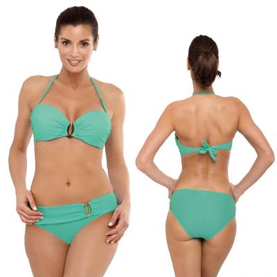 China New breathable bikini spot swimwear split solid color bikini tide sexy U-shaped decorative swimming swimwear for sale