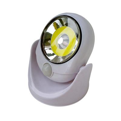 China Modern Bedroom Corridor 360 Rotating COB Body Motion Sensor Radio Led Night Lights for sale