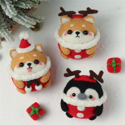 China 2021 Cartoon Toy Christmas Decoration Shiba Inu Shape Christmas Ornament Ball for sale