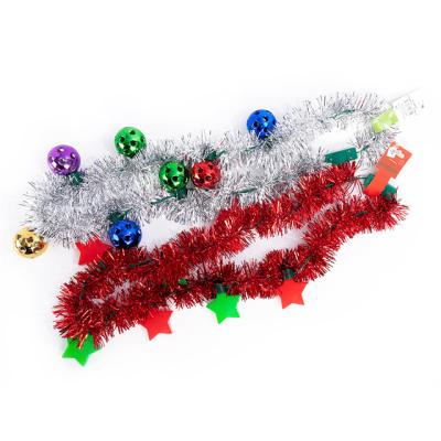 China Creative Christmast Ornament Christmas Decoration LED Light Up Star Shape Bulbs Glowing Necklace for sale