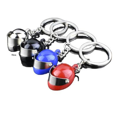 China Key Chain Mini Motorcycle Helmets Fashion 3D Metal Baseball Keychain for sale