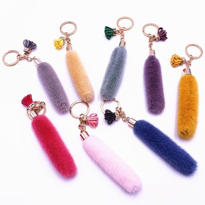 China Cute Plush Car Pendant Fashion Creative Tassel Bag Key Chain Ring Pendant Accessories Small Gifts for sale