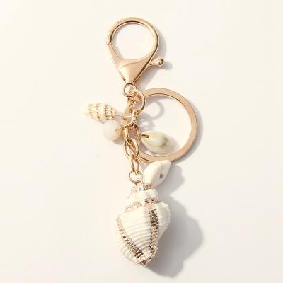 China Sea Beach Conch Shell Key Ring Woman Bag Sandbeach Creative Tourist Pendant Fashion And Gifts Key Chain for sale