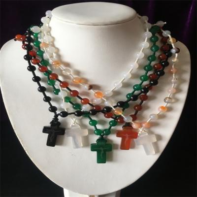 China Religious Wholesale Religious Supplies Christian Cross Rosary Prayer Necklace for sale