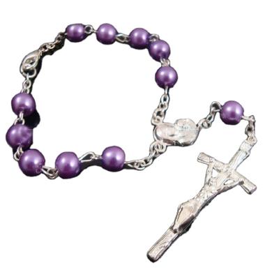 China High Quality Religious Bead Bead With Mary Pendant Bracelets Bracelet Colorful Alloy Virgin Decoration for sale