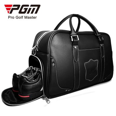 China PGM Black GENUINE LEATHER Golf Boston Genuine Leather Apparel Bag for sale