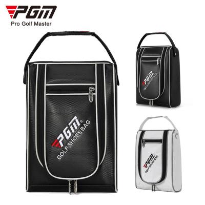 China Portable PU PGM Can Put Socks PU Space Large Golf Shoe Bag for sale