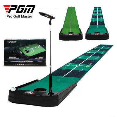 China PGM New Arrival 3M Indoor Golf Putting Mat With Electric Auto Golf Ball Ride-Resistant Bounce Device for sale