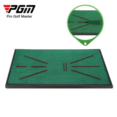 China Golf Practice PGM Display Hitting Trajectory Velvet Golf Hitting Mat With Non-slip Rubber Bottom for sale