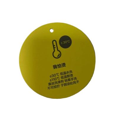 China Waterproof Colorful PVC Caution Tag Custom Printed Plastic Hang Tag For Clothing for sale