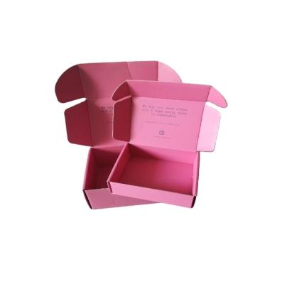 China Recycled Materials Logo Cardboard Cartons Custom Shipping Mailer Box Pink Cosmetic Set Cosmetics Shipping Skin Care Corrugated Packaging Boxes for sale