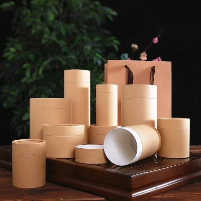 China Large Eco Mini Round Containers Box 100% Recyclable Recycled Cardboard Paper Wholesale Paper Custom Printing Packaging Tube Craft Core Tube for sale