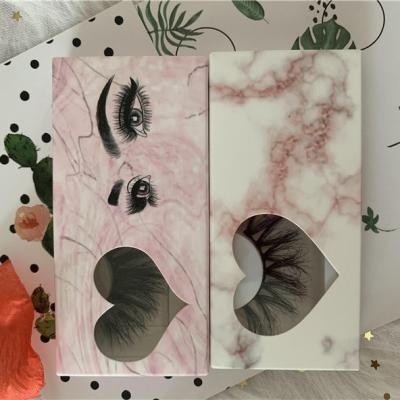 China Recycled Materials Wholesale Lash Box Cardboard Box Rose Gold Foil Stamping Beauty False Eyelash Paper Packaging Boxes Custom Logo Printing for sale