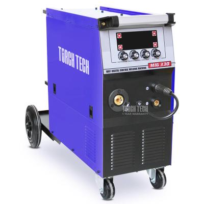 China MIG MAG 0.8/1.0mm Double Wire MIG330 Voltage Muttahida Majlis-e-Amal MIG Welding Machine With Paddle Soldador MIG Scam Palet for sale