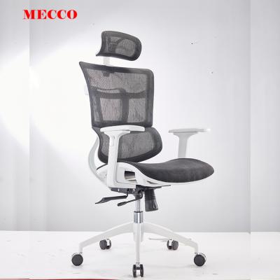 China Mesh Executive Black Computer Chair High Back View Ergonomic Mesh Manager Chair Office Adjustable White Ergonomic Office Chair for sale