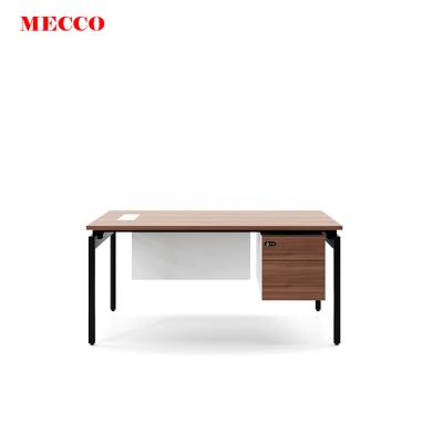 China High Quality Cheap Extendable Office Table Desk With Drawers Brown Office Computer Table MFC Hanging Office Table Professional Computer for sale