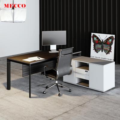 China Hot Sale Regular Wooden L Shape Modern Desk Table Modern Office Home Office Rendered In Luxury China Executive Office for sale