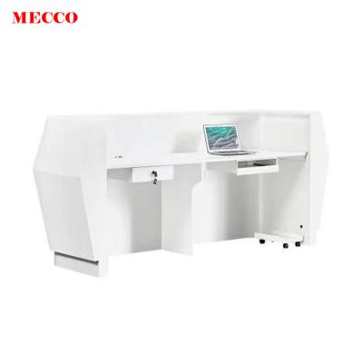 China Modern Front Desk Reception Lounge Gym Withe Curved Storage Furniture Office Hotel Hospital Lounge Reception Spa for sale