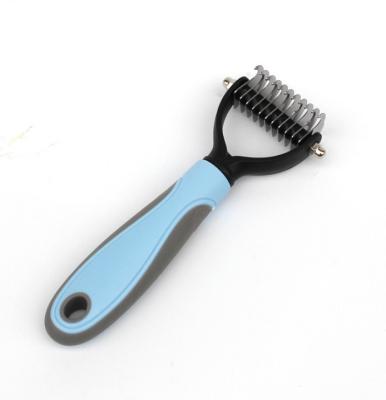 China Wholesale Viable Hair Removal Comb For Dogs Cat Fur Trimming Deshedding Brush Grooming Tool For Pet Curly Long Tangled Hair for sale