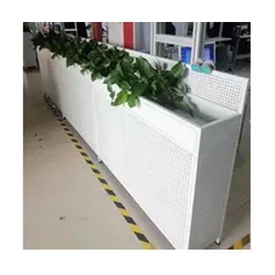 China 2023 New Style Factory Style Office Decoration Metal Warm White Modern Scandinavian Warm White Planter Partition Decorative Planter Wall for sale