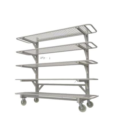 China Manufacturer Space Saving Supplier China Cheap Sturdy And Durable With Roll Place Cloth Trolley for sale