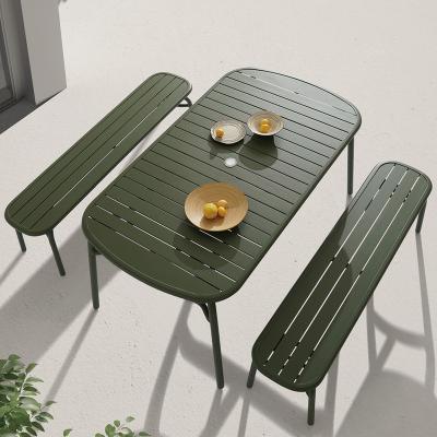 China Modern Outdoor Furniture Aluminum Beach And Table Dining Set for sale