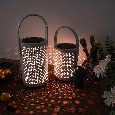 China High Quality Outdoor Mesh Patio Wedding Aluminum Garden Mesh Beautiful Solar Aluminum Metal Lantern Lamp for sale