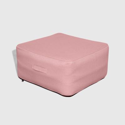 China Lightweight Square Handle Outdoor Inflatable Travel Portable Patio Stool Footstool for sale