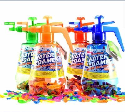 China Plastic advertising toy 100 water balloons water balloon pump station now with banlloon tying tool for sale