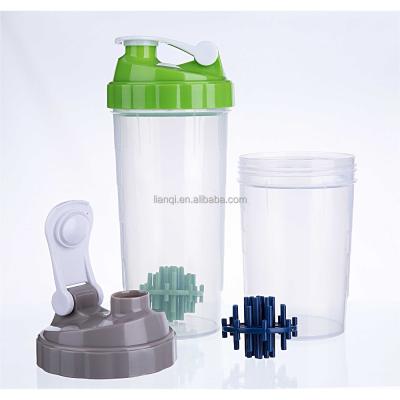 China Stocked BPA Free Plastic Protein Powder Shakers Water Bottle , 500ml 700ml Drink Bottle for sale