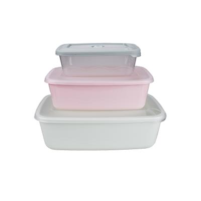 China Freshness Preservation Square Food Container Plastic Airtight Preservation Box for sale