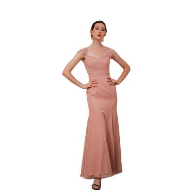 China Thin Strapless Straight Bustline Silver Body with Chiffon Short Skirt Cheap Custom Made Bridesmaid Dresses for sale