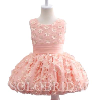 China baby girl lace flower dress for sale