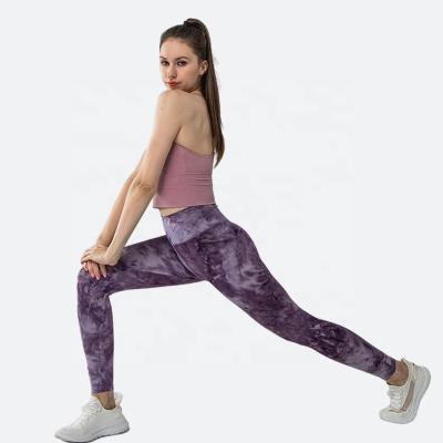 China Print Breathable Digital Trees And Leaf Laser Yoga Pants for sale